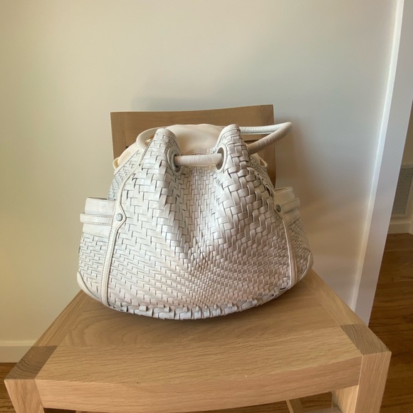 Cole Haan purse - beautiful white woven leather - Picture 2 of 7